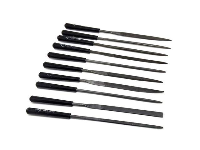 10pcs Guitar Frets Nuts File Set Polished File Guitar Repairing Tools Professional Guitar Luthier Tool for Stringed Musical Instrument