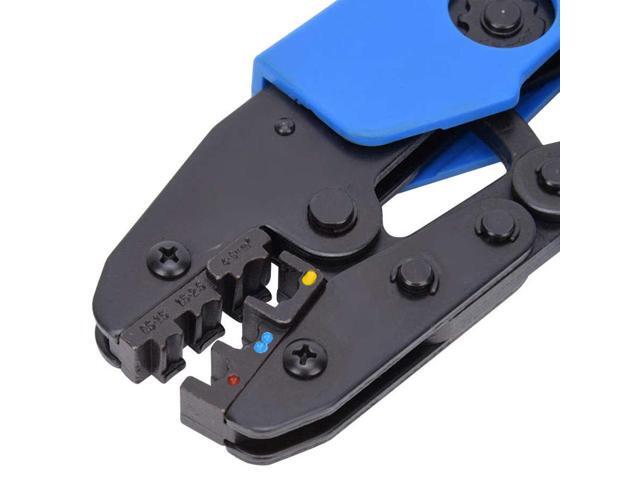 Ratchet Pliers Electrical Connection Pliers Wire Strippers Ratchet Wire Clamp Crimping Tool for Cable Connections 0.5-1.5 mm²