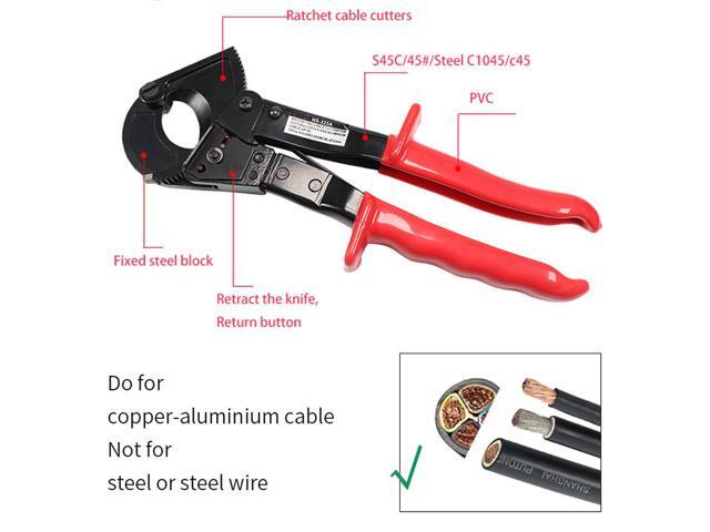 WX-520 400mm2 Ratcheting Wire Cutter Hand Ratchet Type Cable Cutter Plier Plier Hand Tool for Large Cable