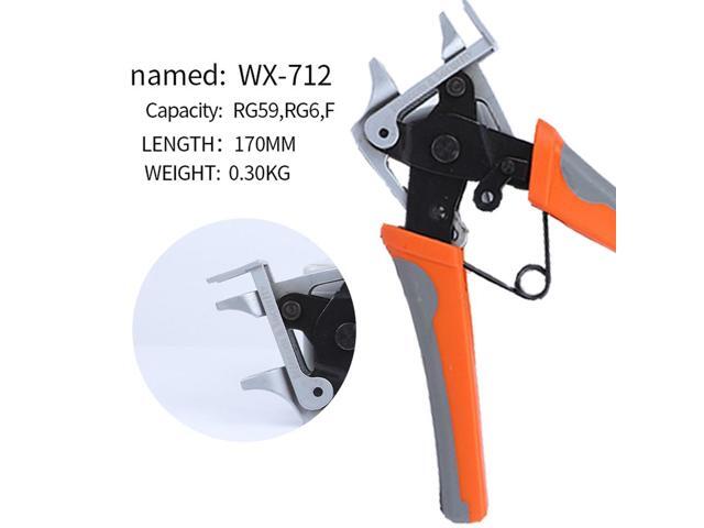 WX-712 RG59 Multifunctional Network Tools Cable Pliers RG6 Wire Cutter Tool Test Crimping Pliers 170mm