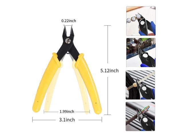 WX-1091 Multi Functional Tools Crimping Electrical Wire Cable Cutters Hand Tool Electronic Pliers Diagonal Pliers - Yellow