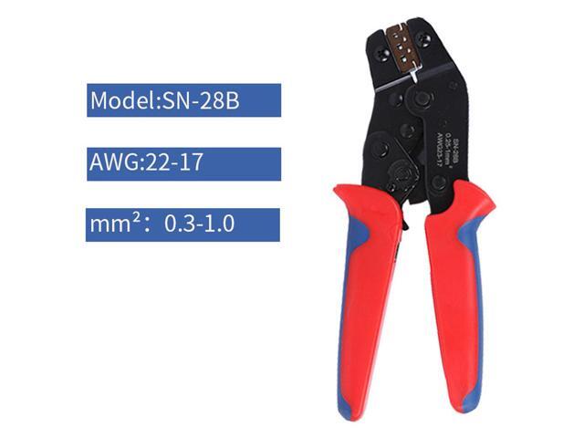 SN-28B Wire Crimping Plier For 0.3-1.0mm2 Terminals Crimper Tools Hand Tools 22-17AWG Electrical Clamp Multifunctional Tools