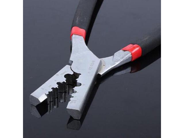 PZ0.5-16 Crimping Tube Terminal Pliers Mini Crimper Pliers Electrical Bootlace Terminal Crimping Tools - Black & Red