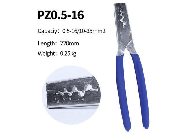 PZ0.5-16 Crimping Tube Terminal Pliers Mini Crimper Pliers Electrical Bootlace Terminal Crimping Tools - Blue