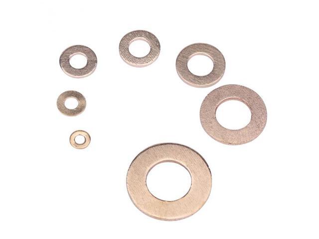 170Pcs/Set Brass Washers Flat Washer with Box Assortment Kit M2/M2.5/M3/M4/M5/M6/M8/M10 washer Kit Fastener Set