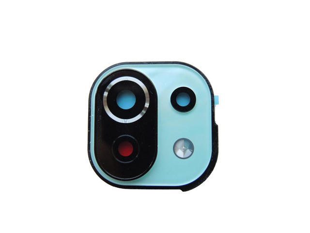Rear Back Camera Lens Glass With Frame Cover Smartphone Replacement Parts For Xiaomi Mi 11 Lite NE 5G / 4G - Green