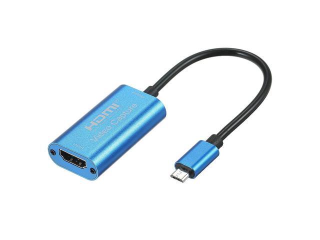 HD Video Capture Card Maximum Support 4K Input 1080P Output Small Size Aluminum Alloy Shell Wide Compatibility Micro USB Interface