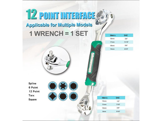 Pro'skit HW-318 Multi-Purpose Socket Wrench 360 - Degree Rotation Transform Sleeve Removed Variety Shape Screw Non-Slip Wear-Resisting