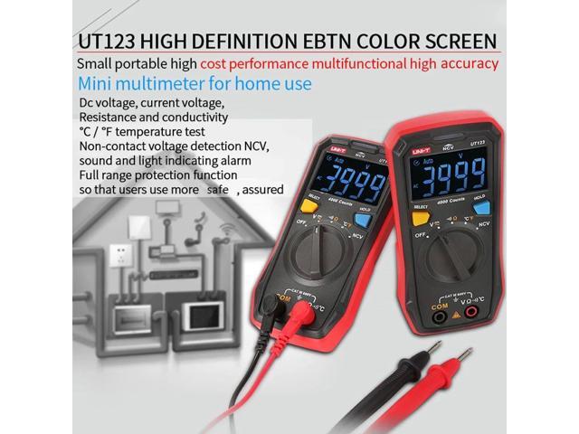 UNI-T UT123 Digital Color Screen Mini High Accuracy Multifunctional Multimeter for Home and Industry Use