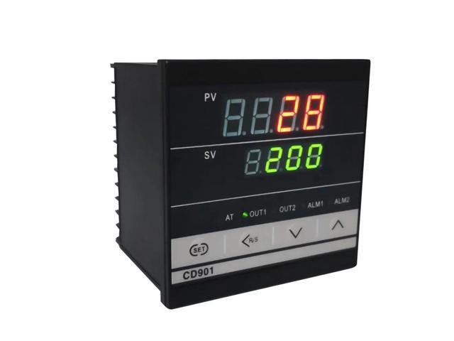 Digital PID Dual Display Temperature Controller Max Test Temperature 1372 Degree Thermoregulator with Alarm Relay Output CD901