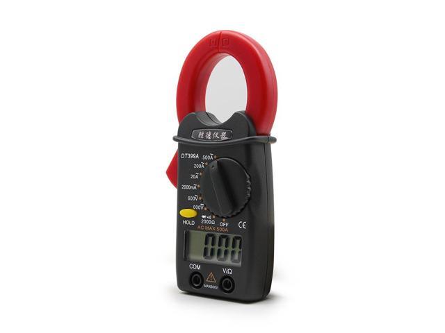 DT399A Digital Clamp Meter Mini Ammeter Clamp Multimeter Small Current Meter Voltage Current Resistance Tester