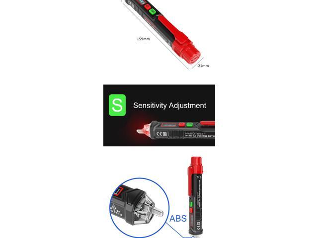 HABO HT-100 Non Contact AC Voltage Detector Pen High Low Sensitivity 50-60Hz AC 12-1000V Style Voltage Tester LCD Alarm Self-Testing Tester