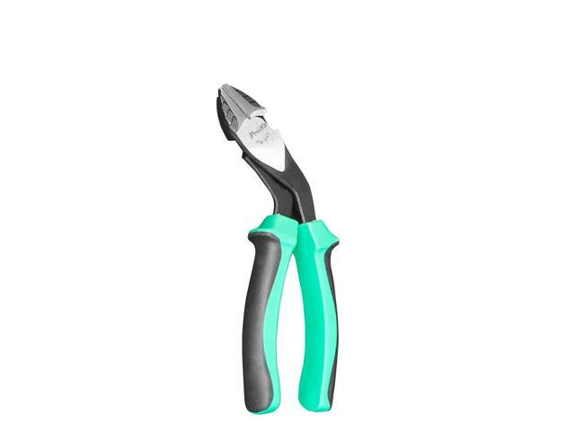 Pro'sKit PM-942 Electrical Wire Cable Cutters 45 Degrees Bending Head Steel Province Force Cable Stripper Plier