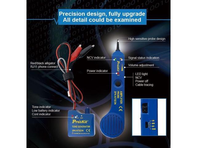 Pro'skit 3PK-NT023N VoIP Call Finder Checker Audio Break Tester Cable Breaker Checker Patrol