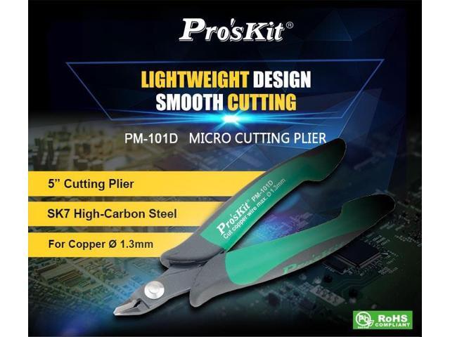 Pro'sKit PM-101D Thin Blade Diagonal Cutting Pliers Precision Electronic Cut Wire Cable Cutters Oblique Mouth Pliers