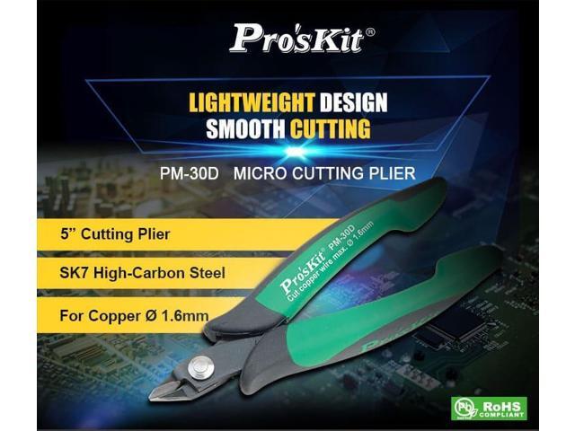 Pro'sKit PM-30D Double Color Thicker Knife Diagonal Cutting Pliers Oblique Mouth Pliers Electronic Cut Wire Cutters Repair Hand