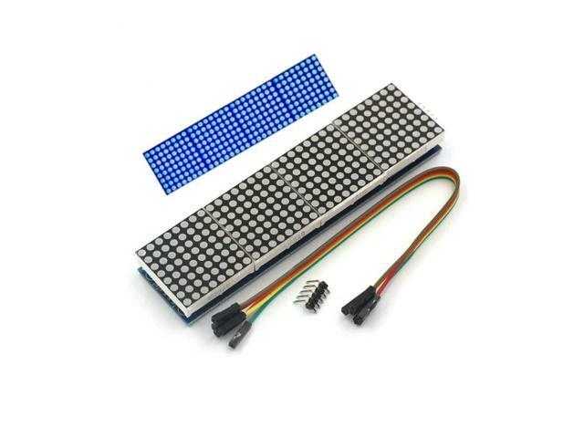 MAX7219 Dot Matrix 4-In-1 Display Module Control SCM Module for Arduino Raspberry Pi PIC Pi ARM - Blue