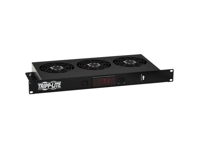Tripp Lite SRFAN1UTEMP series 1U Blanking Panel with Temperature Sensor and High-Performance Fans