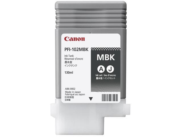 Canon - 0894B001AA - Canon PFI-102MBK Original Ink Cartridge - Inkjet - Matte Black - 1 Each
