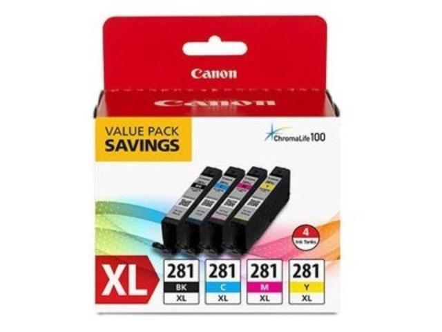 Canon - CLI-281 XL 4-Pack High-Yield - Black, Cyan, Magenta & Yellow Ink Cartridges - Black/Cyan/Magenta/Yellow - image 9