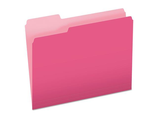 Pendaflex Colored File Folders 1/3 Cut Top Tab Letter Pink/Light Pink 100/Box 15213PIN