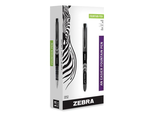 Zebra Fountain Pen Black Ink Fine 1 Dozen 48310