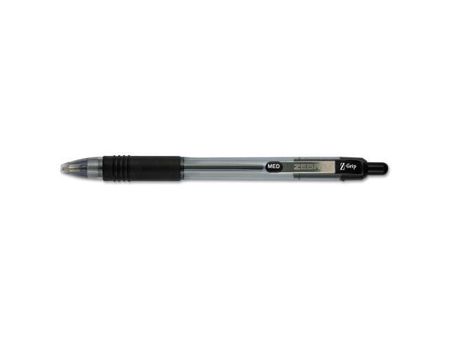 Zebra Z-Grip Retractable Ballpoint Pen Black Ink Medium Dozen 22210