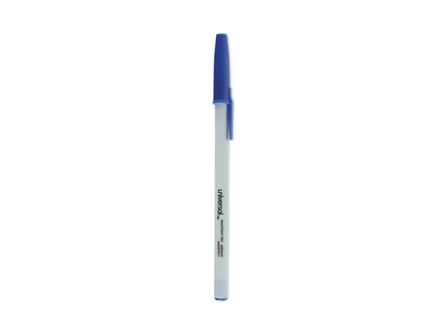 UNIVERSAL Economy Ballpoint Stick Oil-Based Pen Blue Ink Medium Dozen 27411