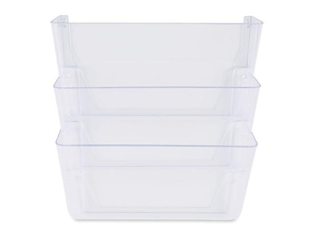 Universal 3 Pocket Wall File Starter Set Letter Clear 53682
