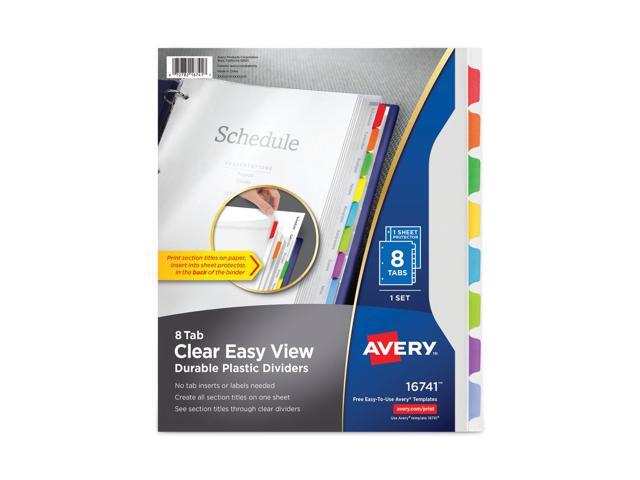 Avery - Clear Easy View Plastic Dividers, 8 Tabs - Multicolor - image 2