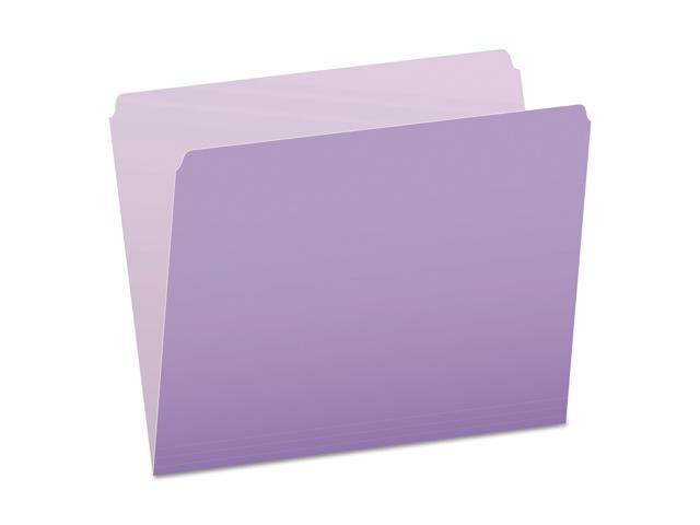 Pendaflex Colored File Folders Straight Top Tab Letter Lavender/Light Lavender 100/Box 152LAV