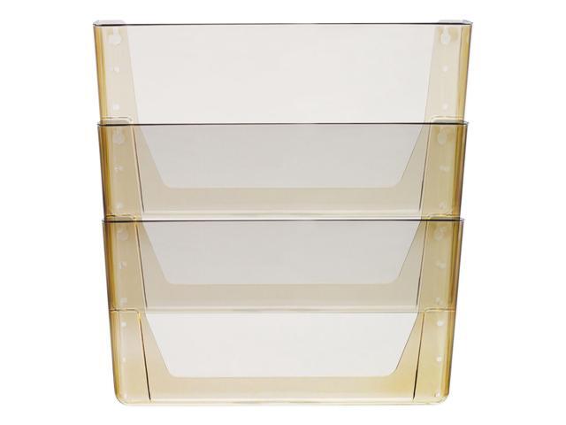 Storex Wall File Legal 16 x 14 Three Pocket Smoke 70247U06C