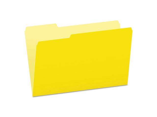 Pendaflex Colored File Folders 1/3 Cut Top Tab Legal Yellow Light Yellow 100/Box 15313YEL