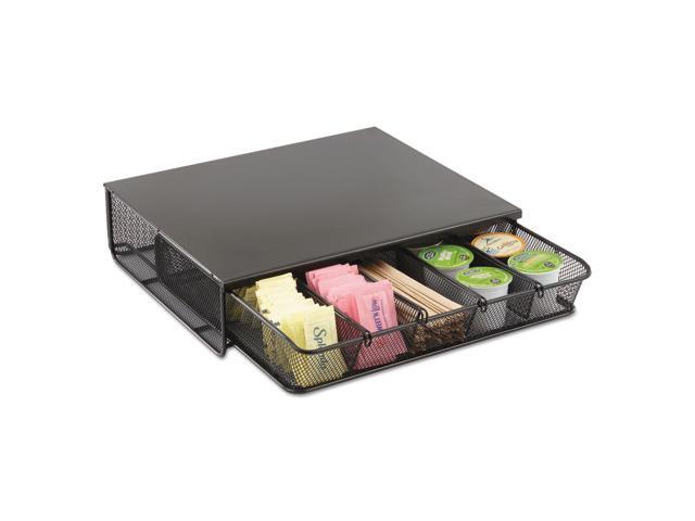 Safco 1 Drawer Hospitality Organizer 5 Compartments 12 1/2 x 11 1/4 x 3 1/4 Bk 3274BL