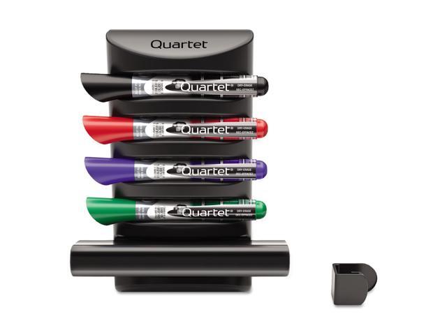 Quartet 85377 Prestige 2 Connects Marker Caddy, 4 Chisel-Tip Markers, Assorted, 1 Each