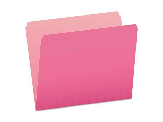 Pendaflex Colored File Folders Straight Cut Top Tab Letter Pink/Light Pink 100/Box 152PIN
