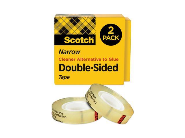 Scotch 665 Double-Sided Tape 1/2' x 1296' 3' Core Transparent 2/Pack 6652P1236