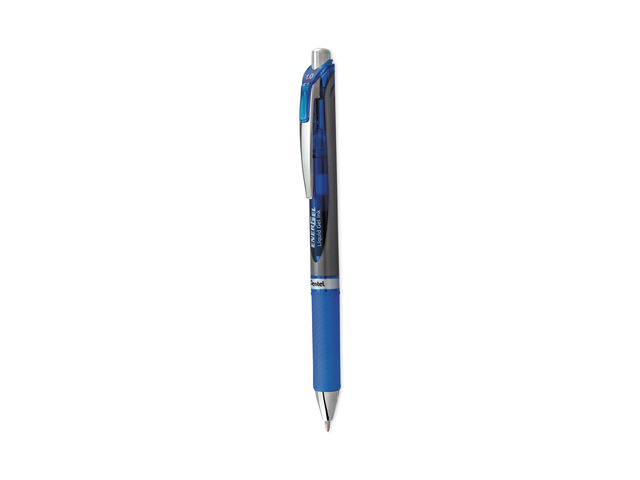 Pentel EnerGel RTX Retractable Liquid Gel Pen 1 mm Black/Gray Barrel Blue Ink BL80C