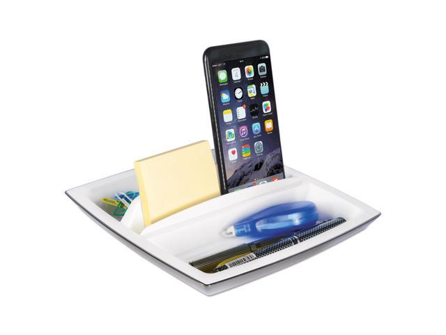 Kantek Desk Top Organizer and Tablet/Phone Holder Plastic 8 1/4 x 8 1/4 x 2 3/4