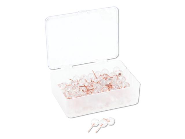 U Brands Fashion Sphere Push Pins Plastic Clear 7/16' 100/Pack 3089U06-24