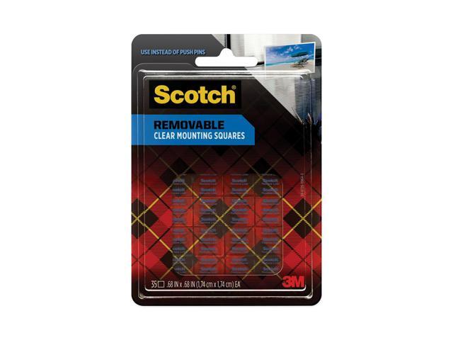 Scotch Mounting Squares Precut Removable 11/16' x 11/16' Clear 35/Pack 859