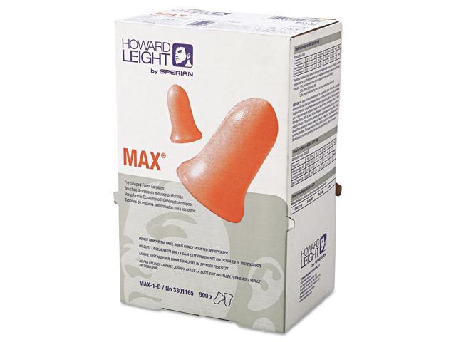 Howard Leight by Honeywell MAX-1 D Single-Use Earplugs Cordless 33NRR Coral LS 500 Refill HOWMAX1D