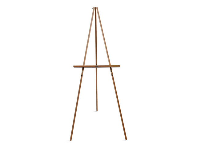 MasterVision Oak Display Tripod Easel 60' Wood/Brass FLX06203MV