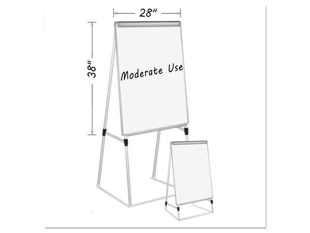 Bi-silique Silver Easy Clean Dry Erase Quad-Pod Easel 45' to 79' Silver