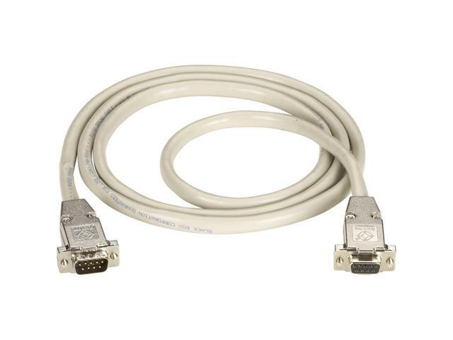 Black Box EDN12H-0005-MF RS232 Shielded Cable - Metal Hood, DB9 Male/Female, Beige, 5 ft.