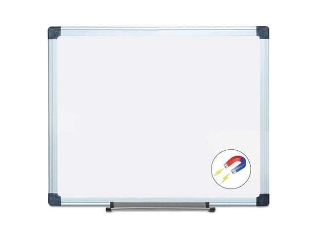 MasterVision Value Lacquered Steel Magnetic Dry Erase Board 24 x 36 White Aluminum Frame MA0307170