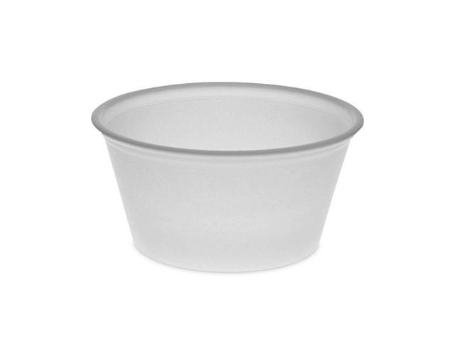 Pactiv Plastic Soufflé/Portion Cups 2oz Translucent 200/Bag 12 Bags/Carton YS200