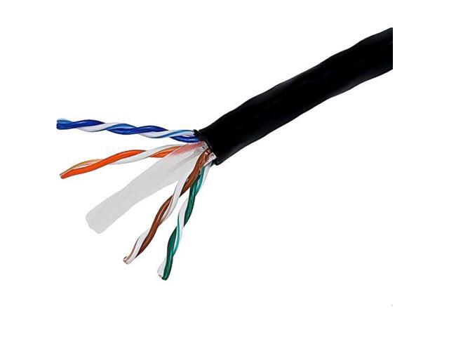 Monoprice Cat6 Ethernet Bulk Cable - Network Internet Cord - Solid, 500Mhz, UTP, CMR, Riser Rated, Pure Bare Copper Wire, 23AWG, 1000ft, Black