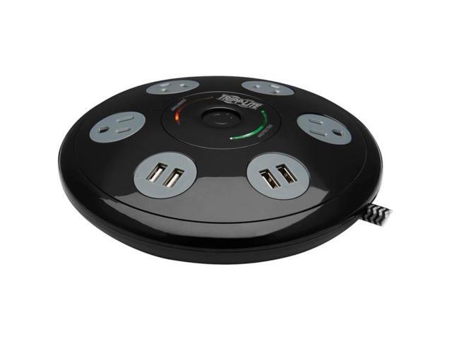 Tripp Lite 4 5-15R Outlets 4 USB-A Conference Surge Protector Black TLP406USBUFO