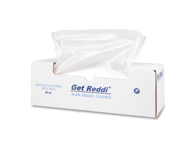 Poly Bun Rack Cover 60 x 80 15 Micron Clear Plastic 50/Carton BR60X80